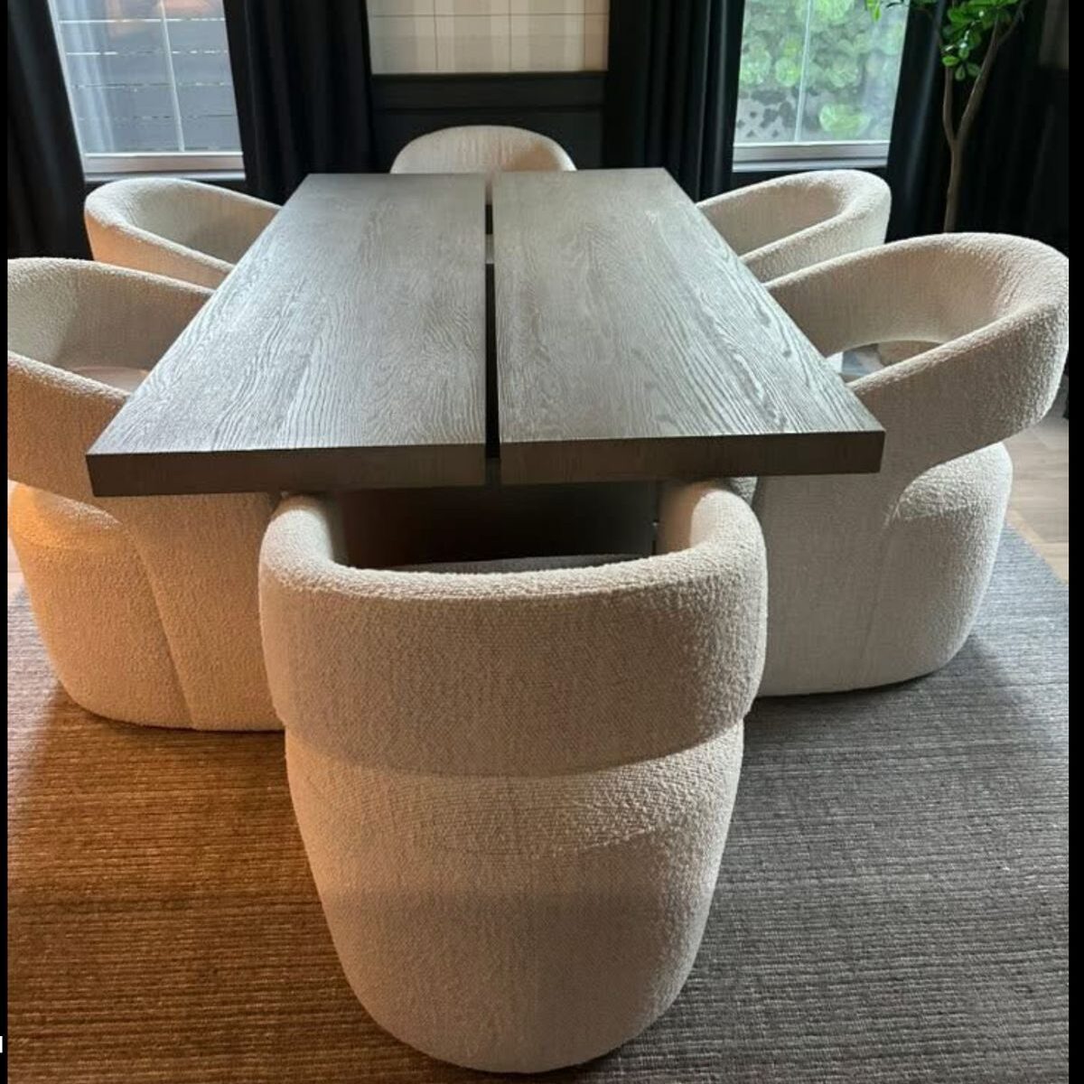 Luxury Upholstered Swivel Dining Chair - Image 2